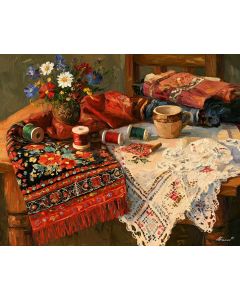BULGARIAN EMBROIDERY TABLE
