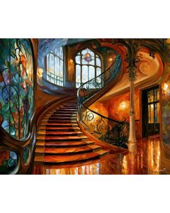BRUSSELS ART NOUVEAU STAIRCASE