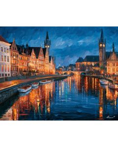 GHENT RIVERSIDE TWILIGHT