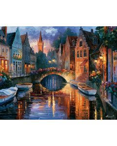 BRUGES CANAL EVENING
