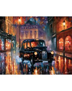LONDON BLACK CAB NIGHT