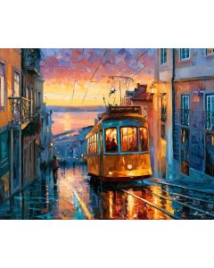 LISBON TRAM SUNRISE