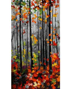 FALLING LEAFS IN THE FOREST