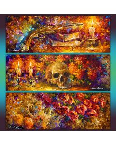 Set of 3 stretched paintings - Mystical Halloween