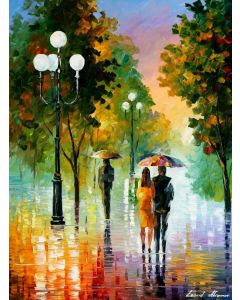 EVENING STROLL UNDER THE RAIN
