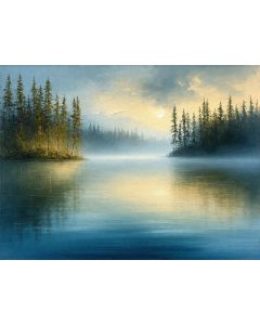 Misty Dawn over Silent Waters