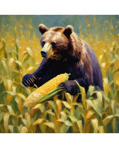 BEAR IN A CORN FIELD