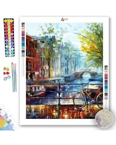 BICYCLE IN AMSTERDAM - Paint By Numbers Full Kit