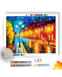 BLUE LIGHTS AT NIGHT - Paint By Numbers Full Kit