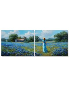BLUEBONNET FIELD WALK - SET OF 2