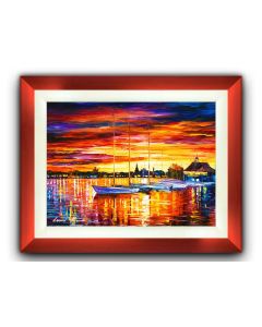 HELSINKI — SAILBOATS AT YACHT CLUB - FRAMED