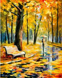 FALL RAIN IN PARK