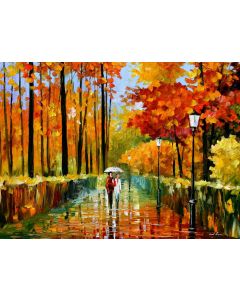 AUTUMN RAIN IN CITY PARK