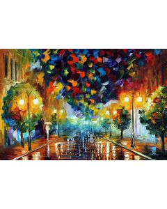 GLOWING RAIN IN THE CITY