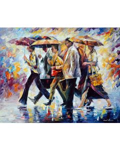BUSINESS PEOPLE IN THE RAIN