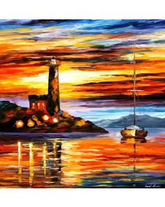 BOAT BY THE LIGHTHOUSE