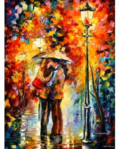 LOVELY KISS UNDER THE RAIN