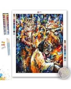 JAMMING CATS 4 - Paint By Numbers Full Kit