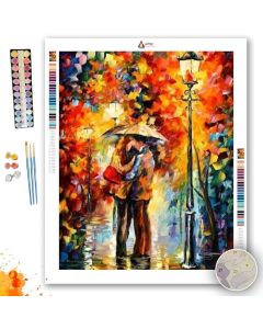 KISS UNDER THE RAIN 2 - Paint By Numbers Full Kit