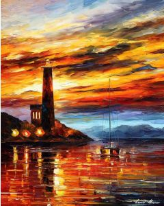 SUNSET BY THE LIGHTHOUSE
