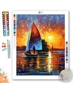 SUNSET BY THE LAKE - Paint By Numbers Full Kit