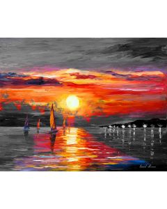 SAILING WITH THE SUNSET B&W