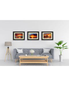 Set of 3 stretched paintings