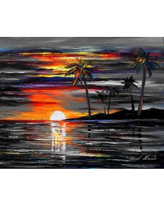 TROPICAL SUNSET B&W