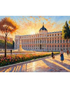 Peach Sunrise over Madrid