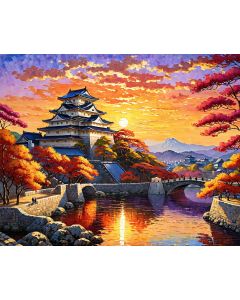 Castle in Amber Sunset