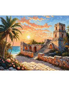 Golden Shadows on Ruins