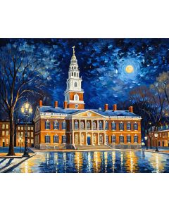 Moonlit Independence Hall