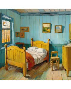 Blue Wall Bedroom