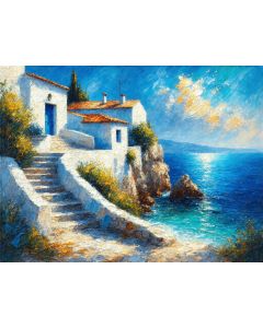 Sunlit Steps to the Sea