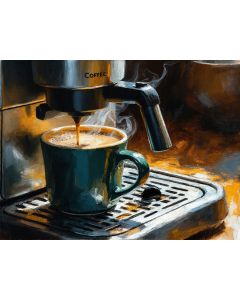Morning Espresso in a Green Mug