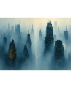 Skyscrapers Disappearing into the Fog