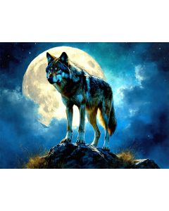 Lone Wolf Before the Full Moon