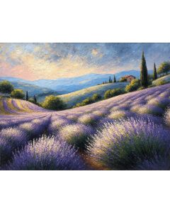 Lavender Fields Rolling Into the Hills