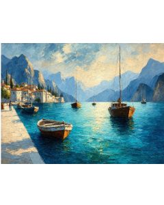 Morning Boats on Lake Como’s Blue Bay