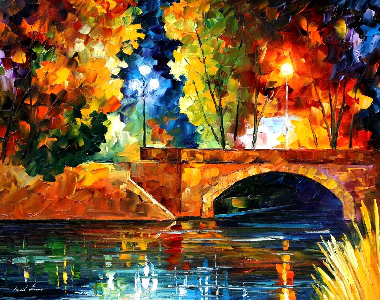 oil paintings of bridges