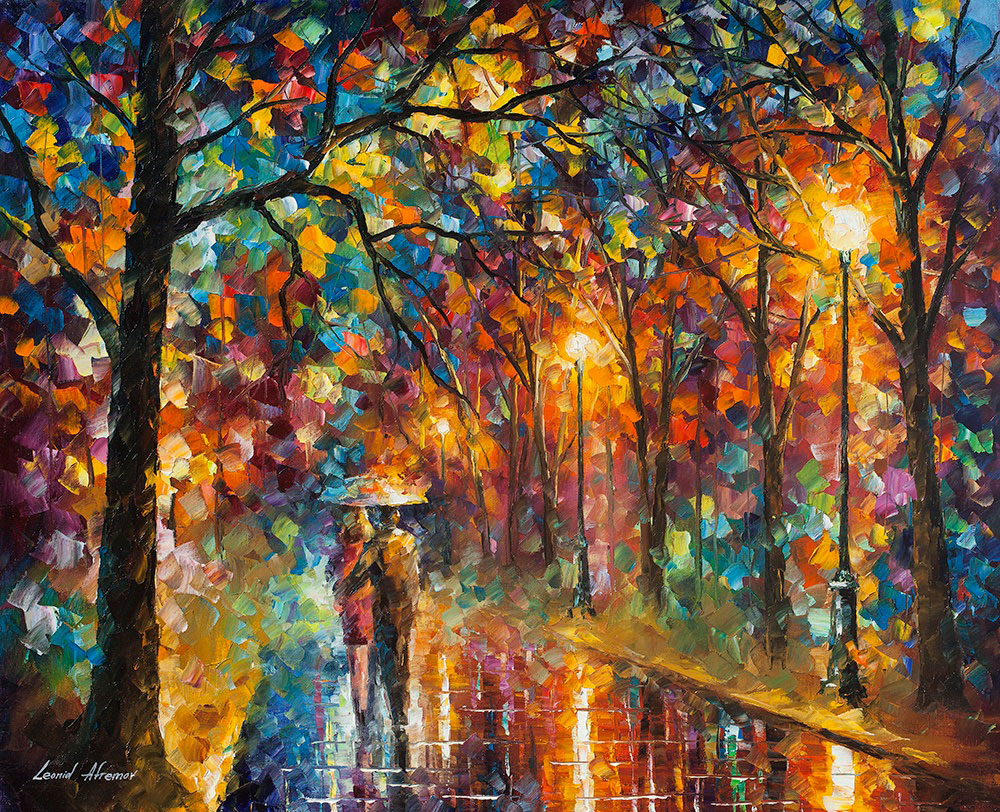 COLORFUL NIGHT colorful painting by L.Afremov