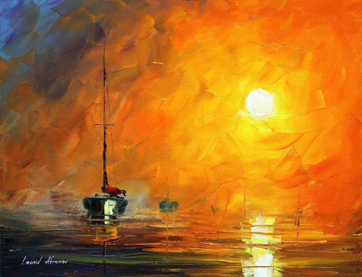 Riproduzione artigianale Leonid Afremov dipinti ad olio su tela