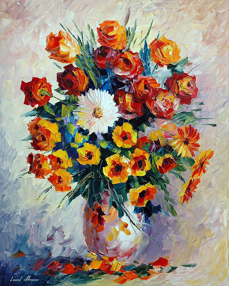 FLAME — PALETTE KNIFE Oil Painting On Canvas By Leonid Afremov - Size ...