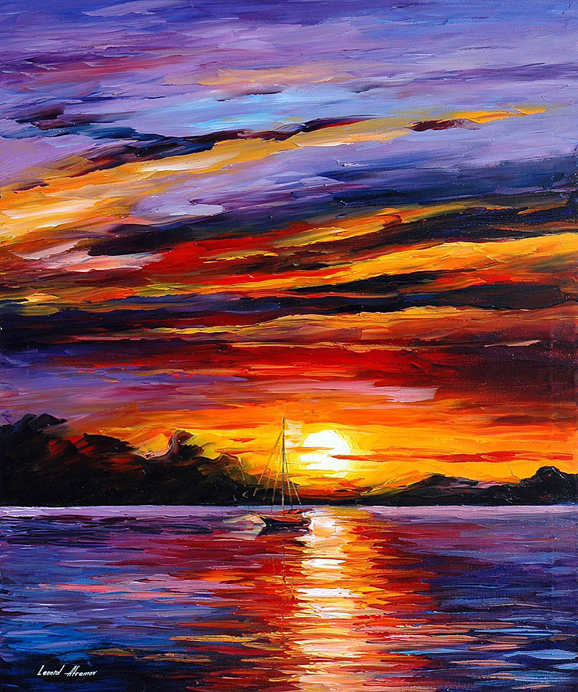 CARIBBEAN ISLANDS — PALETTE KNIFE Oil Painting On Canvas By Leonid ...