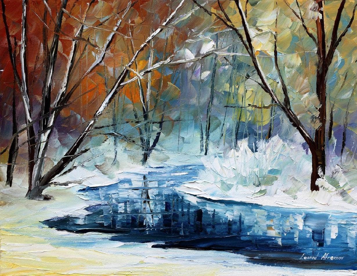 winter oil painting